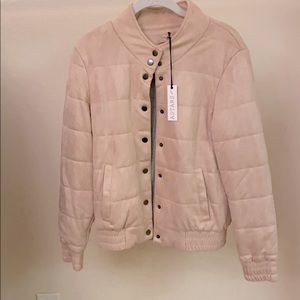 ASTARS The Baroness Quilted Vegan Suede Jacket